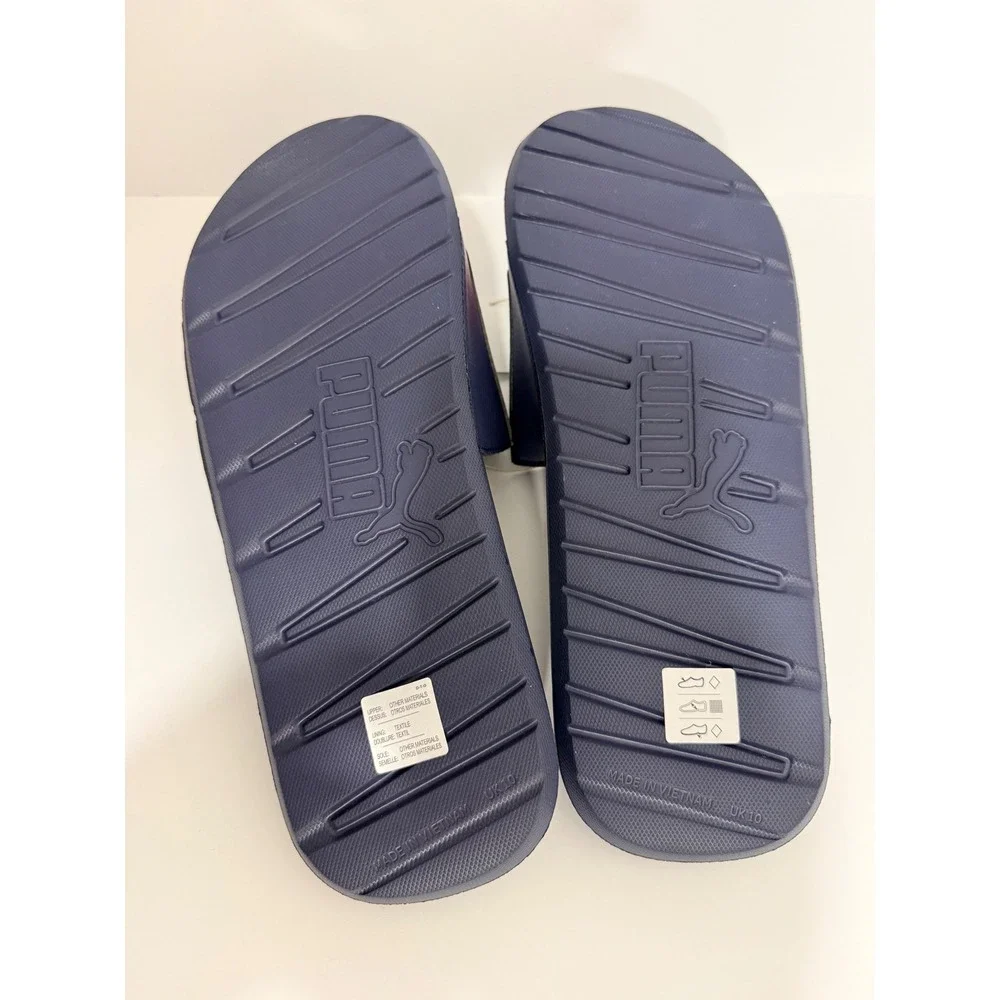 Puma Starcat Tech Sandals Men 11 Navy New 367228-02 Adjustable Slide Sport Shoes